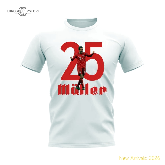 Thomas Muller 25 Bayern Munich T-shirt (white) - Unique Style