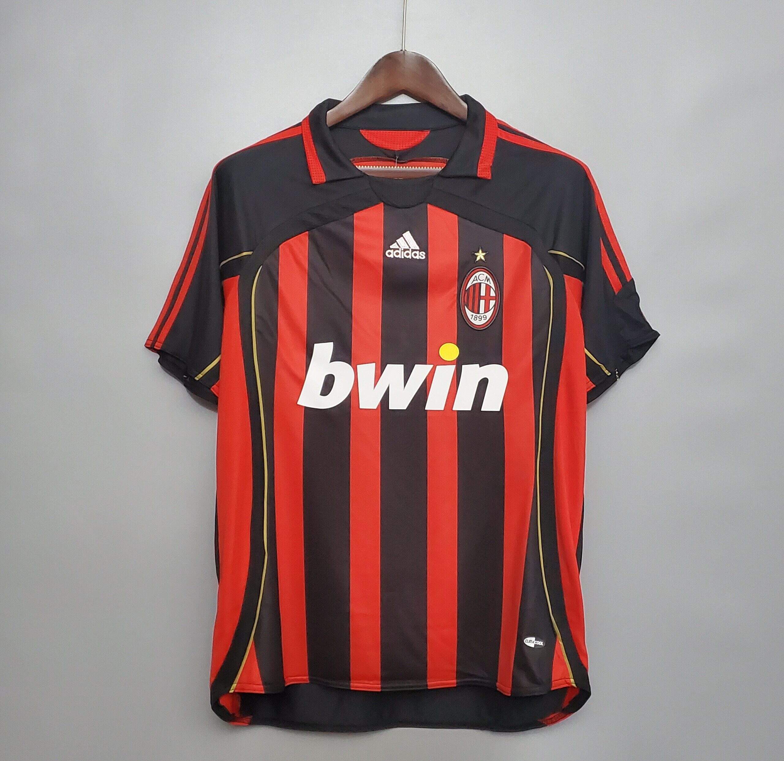 Cheap 2006-2007 AC Milan Home retro kit