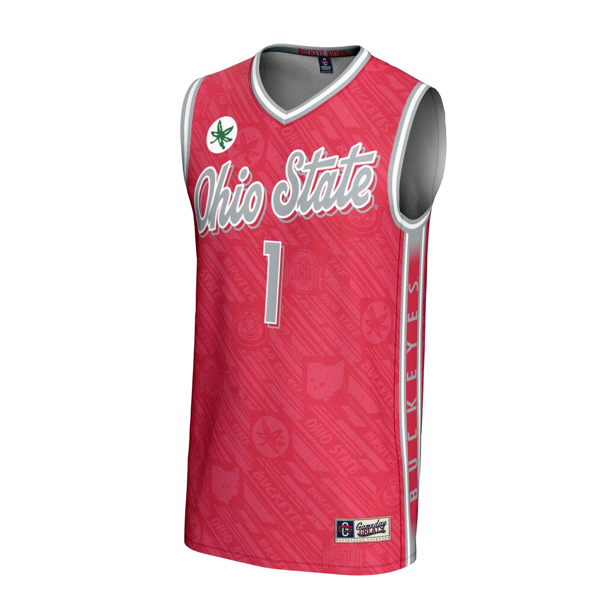 [DDG] Ohio State Buckeyes GameDay Greats Unisex Lightweight Highlight Print Basketball Jersey - Scarlet