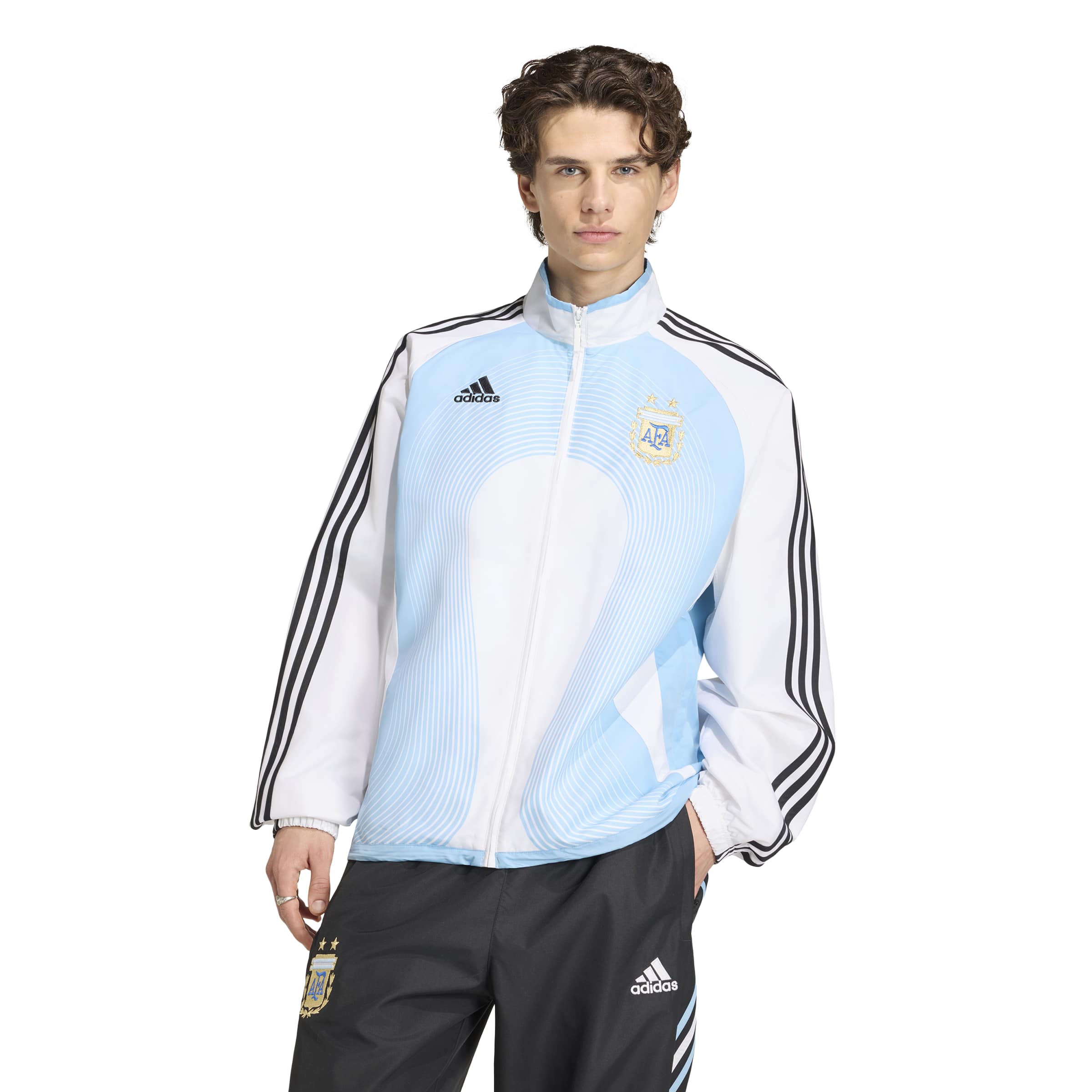 [SJH] Argentina National Team 2006 Bringback Full-Zip Track Jersey Top - White
