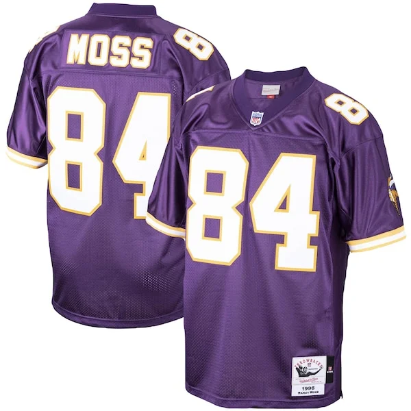 None Randy Moss  Jersey - Purple | NFL Player Jersey | NFL Football