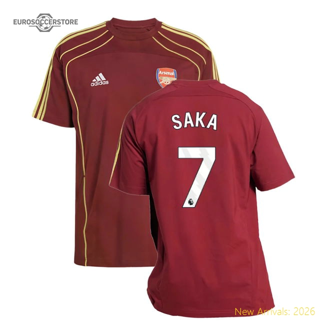 Arsenal 2025-2026 Ubp Top (Noble Maroon) (Saka 7) Fan Edition