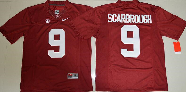 Men's Bama Crimson Tide Bo Scarbrough #9 embroidered Red 2024