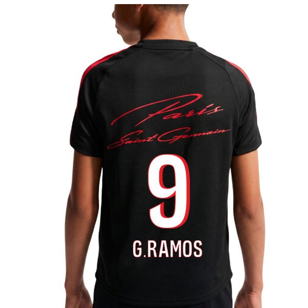 [JGK] 2026-2027 PSG Strike Training Shirt (Black) - Kids (G.Ramos 9)