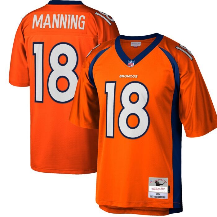 Men's Denver Broncos Peyton Manning Mitchell & Ness Orange...