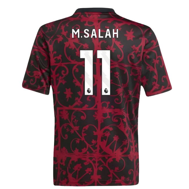 2025-2026 Liverpool Pre-Match Shirt (Black) - Kids (M.Salah 11)