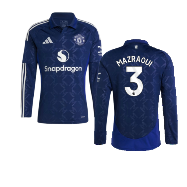 2024-2025 Man Utd Long Sleeve Away Kit (Mazraoui 3)