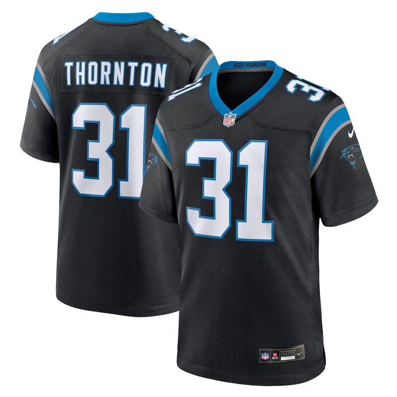None Corey Thornton Record-Breaker CAR Panthers Premium-Quality Jersey