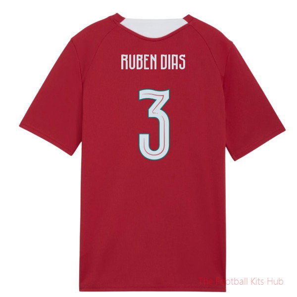 [EFS] 2026/27 Portugal Training Jersey (Red) - Kids (Ruben Dias 3)