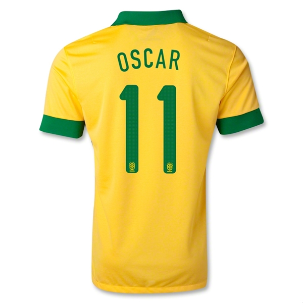 1314 Brazil 11 OSCAR Yellow Home Jersey Shirt - Official Replica 3147
