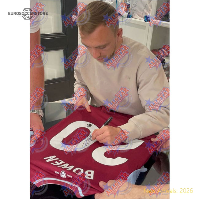 West Ham United Fc Bowen Signed Shirt (framed) - Authentic Design