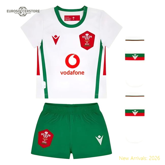 Wales Children 2024 Away Jersey Shirt Football Fan Supporter Collection