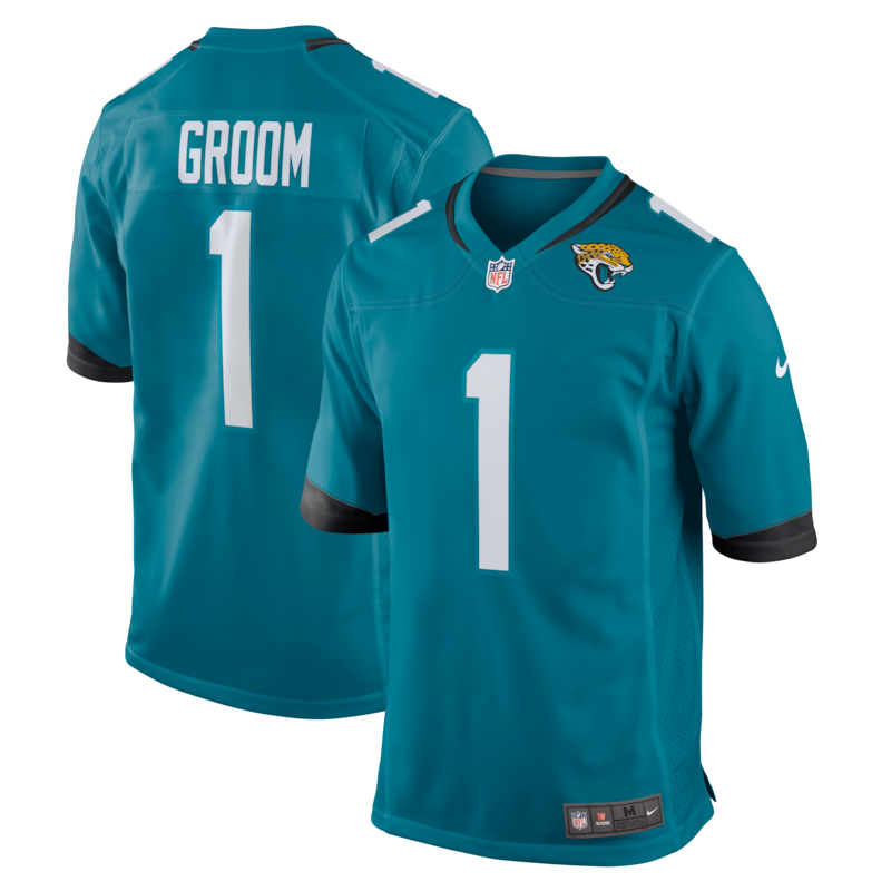 None Number 1 Groom JAX Jaguars Energetic Game-Ready Jersey Football A