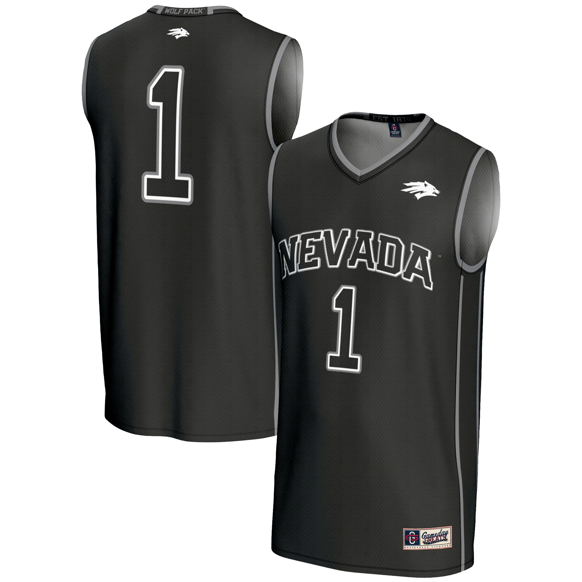 [NJP] Nevada Wolf Pack GameDay Greats Lightweight Basketball Jersey - Black