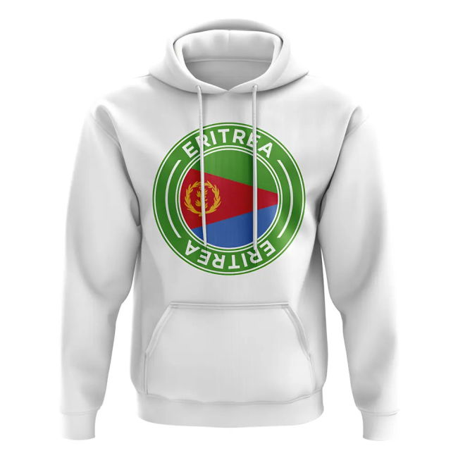 Performance-Driven Top-Tier Eritrea Football Badge Hoodie (White)