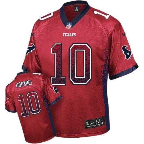 Authentic NFL Houston Texans #10 DeAndre Hopkins Red Elite Jersey