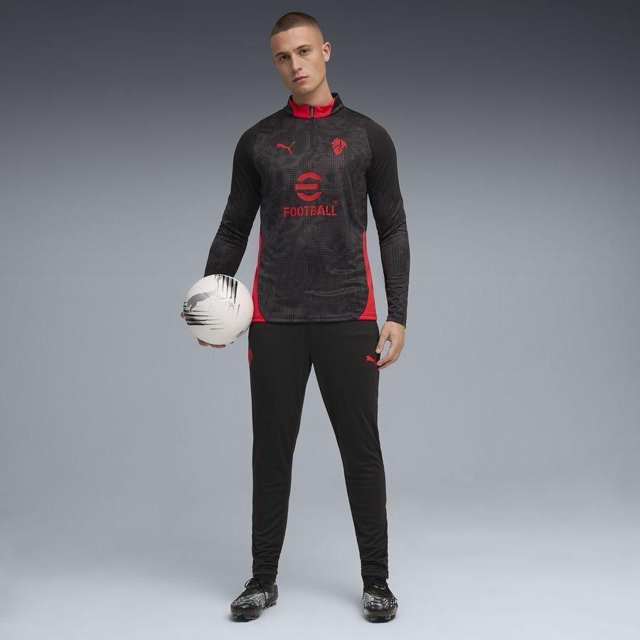 Milan Training Shirt 1/4 Zip - PUMA Black/For All Time Red