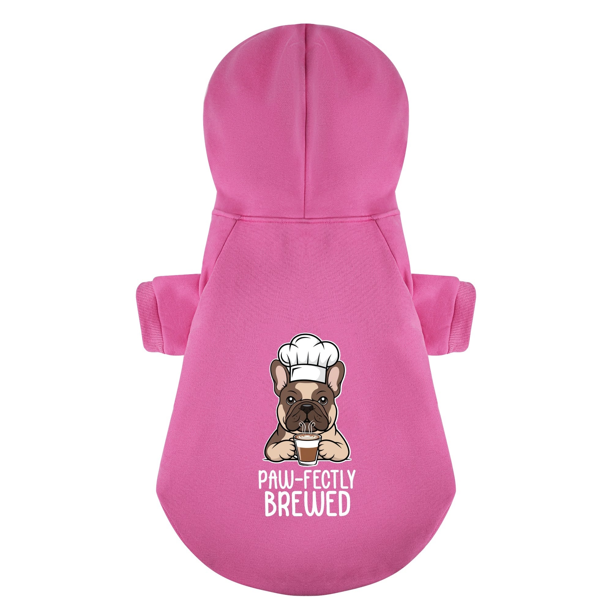 Culture-Inspired Paw-fectly Brewed - Personalized French Bulldog Hood...