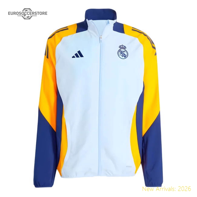 Premium 2024-2025 Real Madrid Presentation Jacket (Glow Blue)