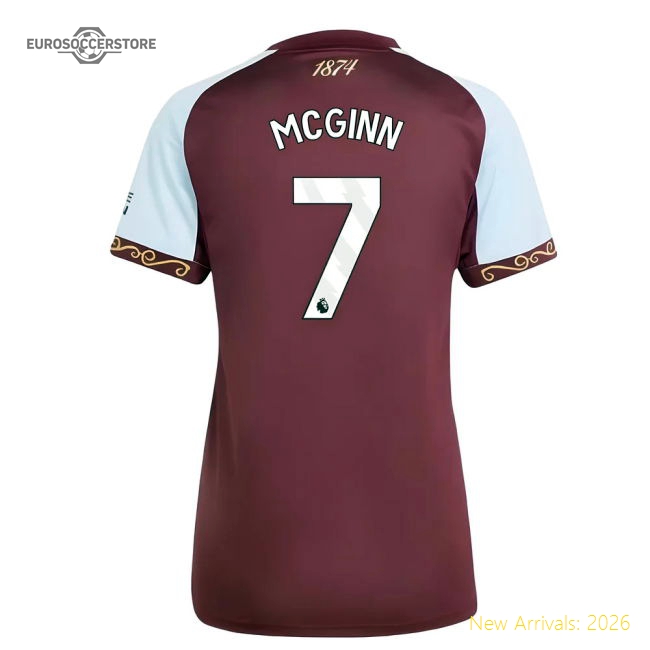 Aston Villa Male 2025 Home Jersey Shirt Football Fan Game Day Supporter Game Day Apparel