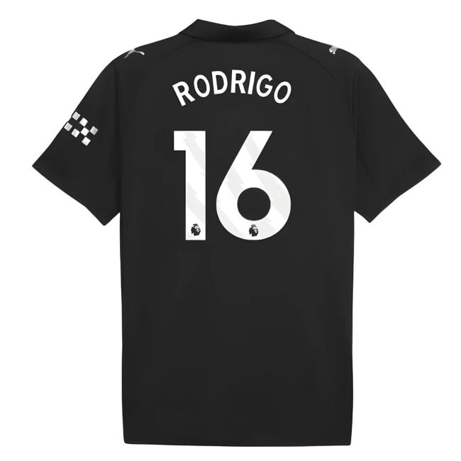 Top Tier Football Man City Away Shirt Rodrigo #16 Fresh Look Commi...
