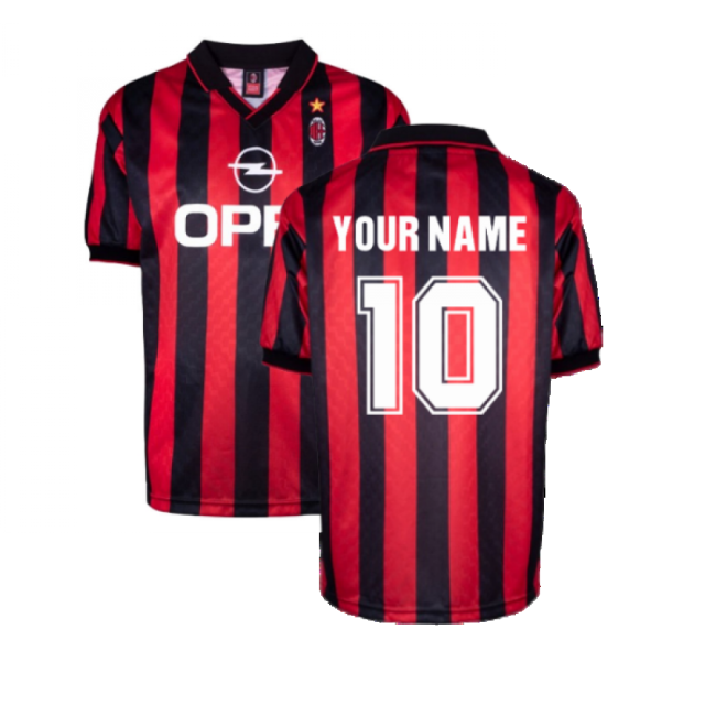 Premium High-Quality Ac Milan 1996 Home Retro Shirt (Your Name)