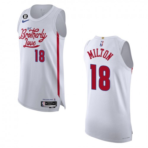 Bucks White Philadelphia 76ers #18 Nike Jersey - Value-Priced