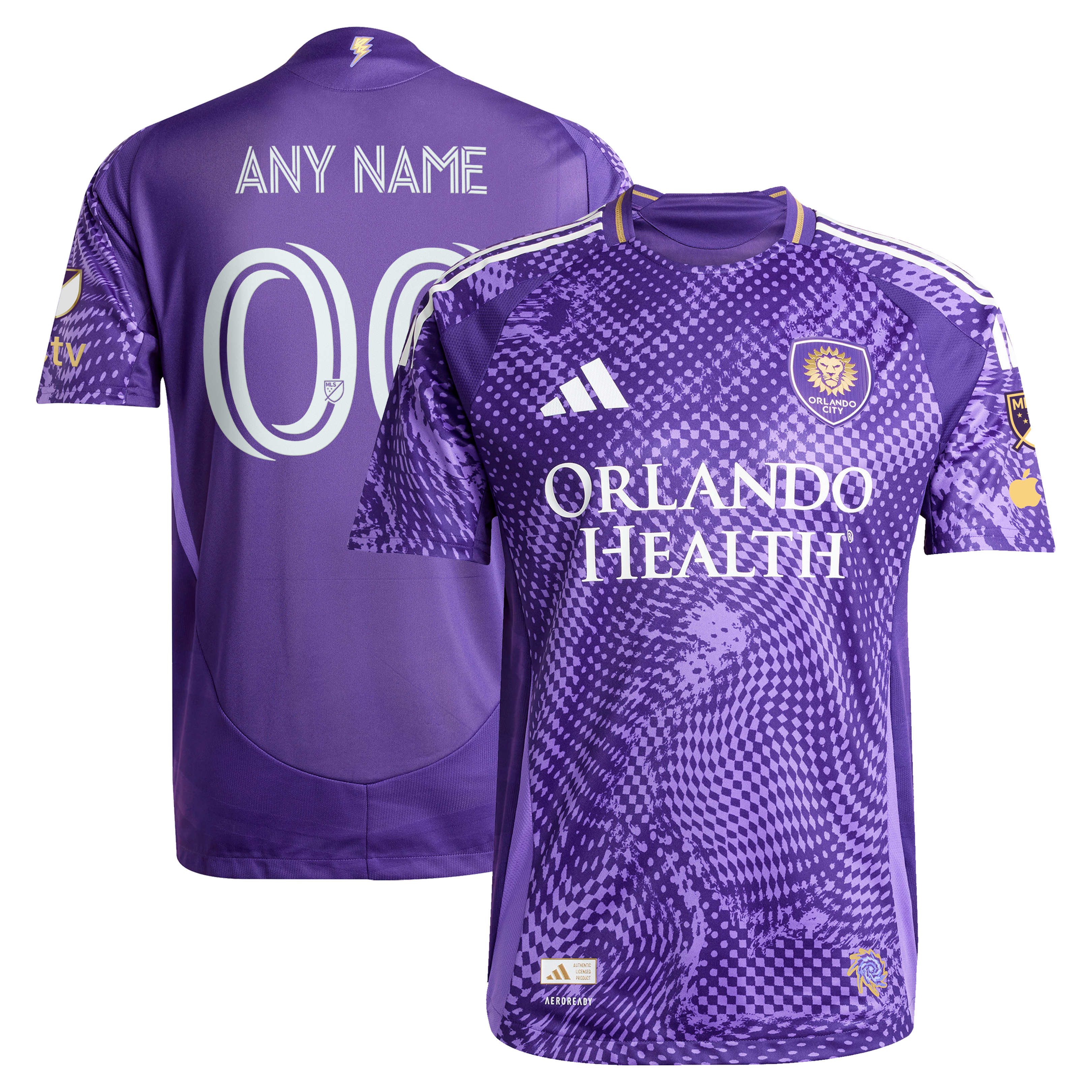 [SJH] Women's Orlando City SC 2025 Perfect Storm On-Field Authentic Patch Custom Jersey - Purple