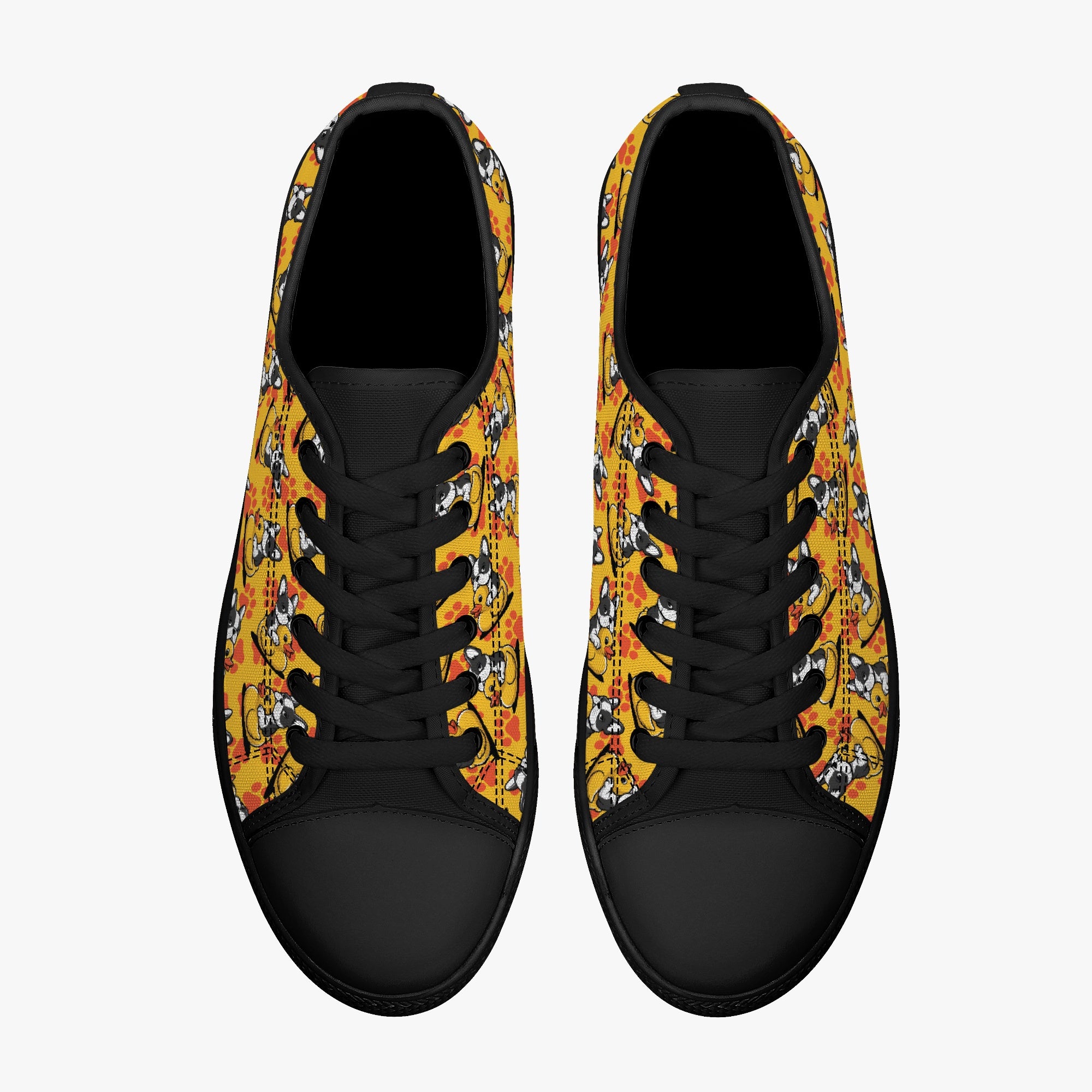 Blake - Dog Owner Classic Low-top Canvas Shoes For Frenchie Fans