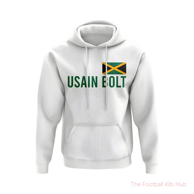 Usain Bolt Jamaica Name Hoody (White)