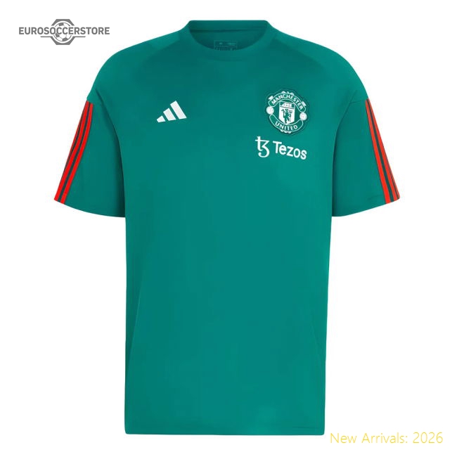 Official Professional 2023-2024 Man Utd Training Tee Green