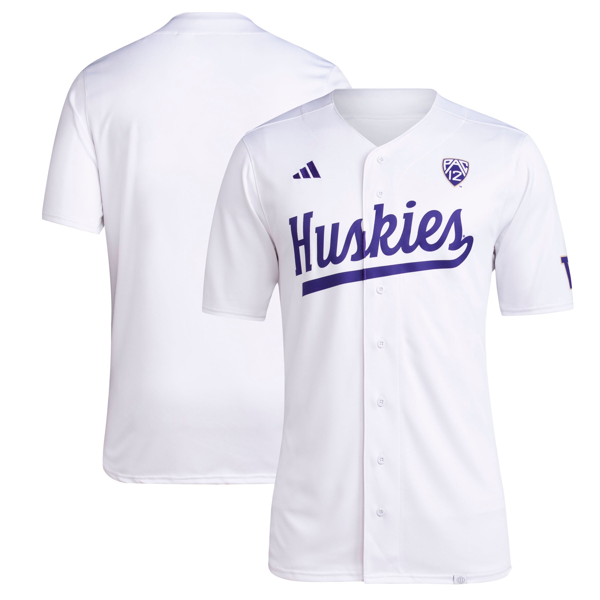 [DDG] Washington Huskies Team Baseball Jersey - White