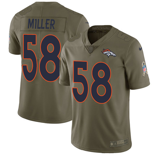 NFL W D B Broncos #58 Von Miller Limited Team Color Jersey - Fan Fa...