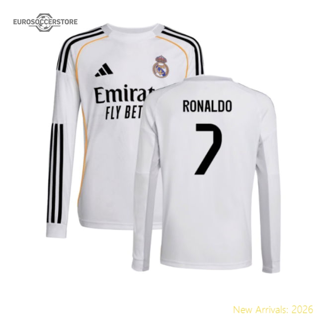 2025-2026 Real Madrid Home Elite Jersey Ronaldo Nike Dri-fit