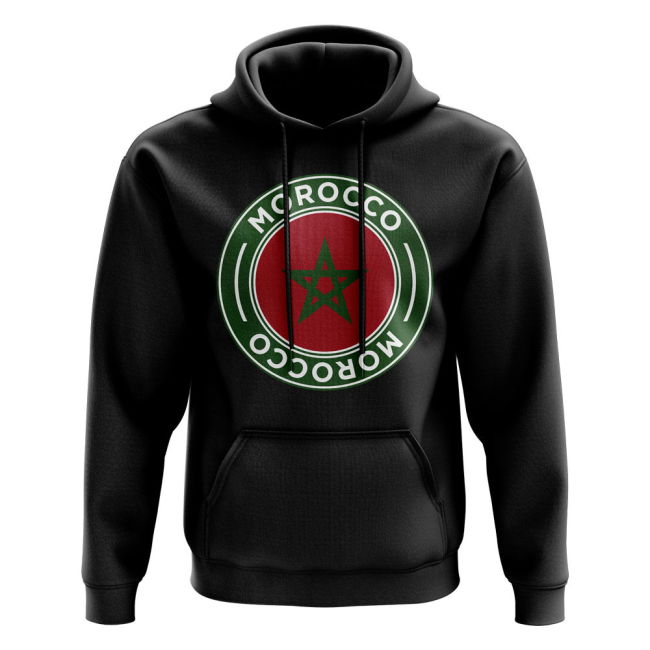 Championship Morocco Football Badge Hoodie (Black) Climate-Control