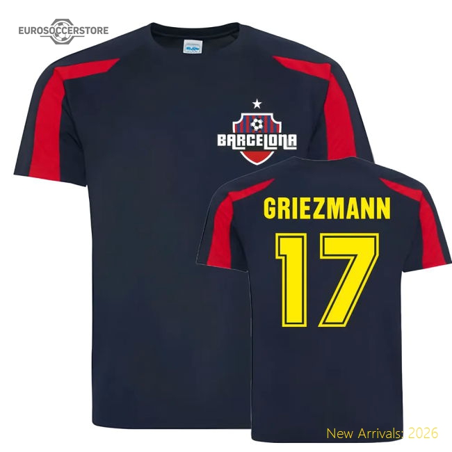 High-Quality Antoine Griezmann Barcelona Sports Training Jersey (Navy)