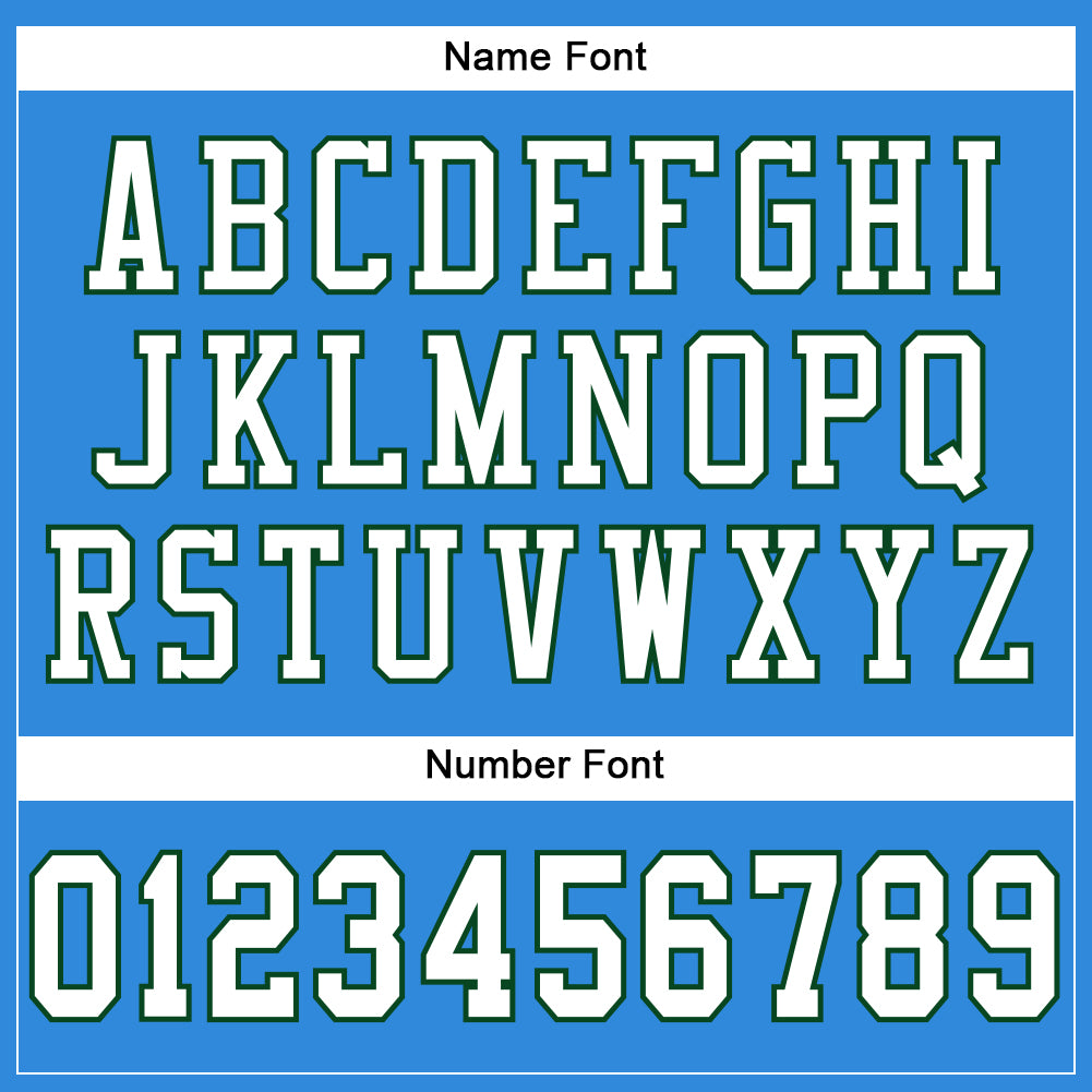 Custom Powder Blue White-Green Mesh Authentic Football Jersey
