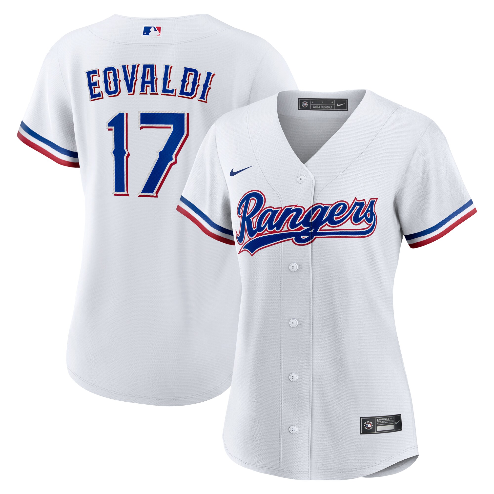 [LK] Nathan Eovaldi Texas Rangers Women's Home Replica Jersey - White