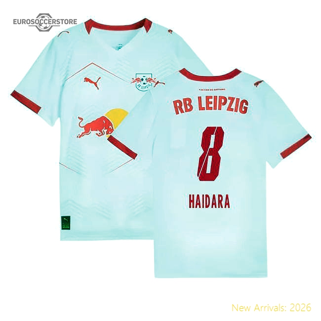 Authentic 2025-2026 Red Bull Leipzig Home Shirt (Kids) (Haidara 8)