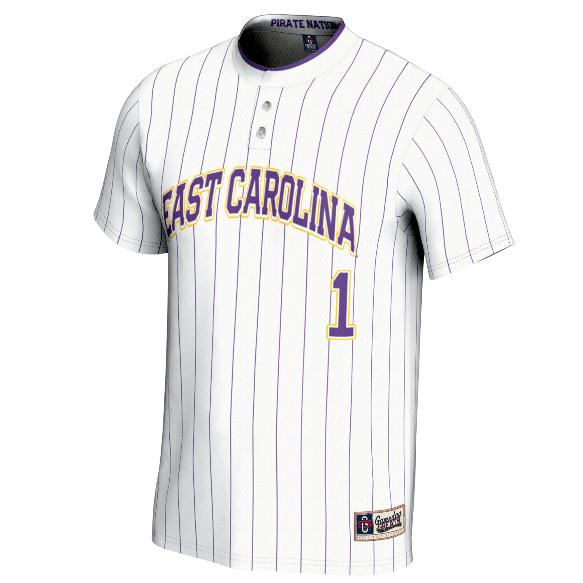 [DDG] ECU Pirates GameDay Greats Unisex Lightweight Softball Jersey - White