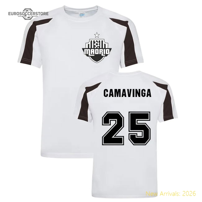 Performance Eduardo Camavinga Madrid Sports Training Jersey (White)