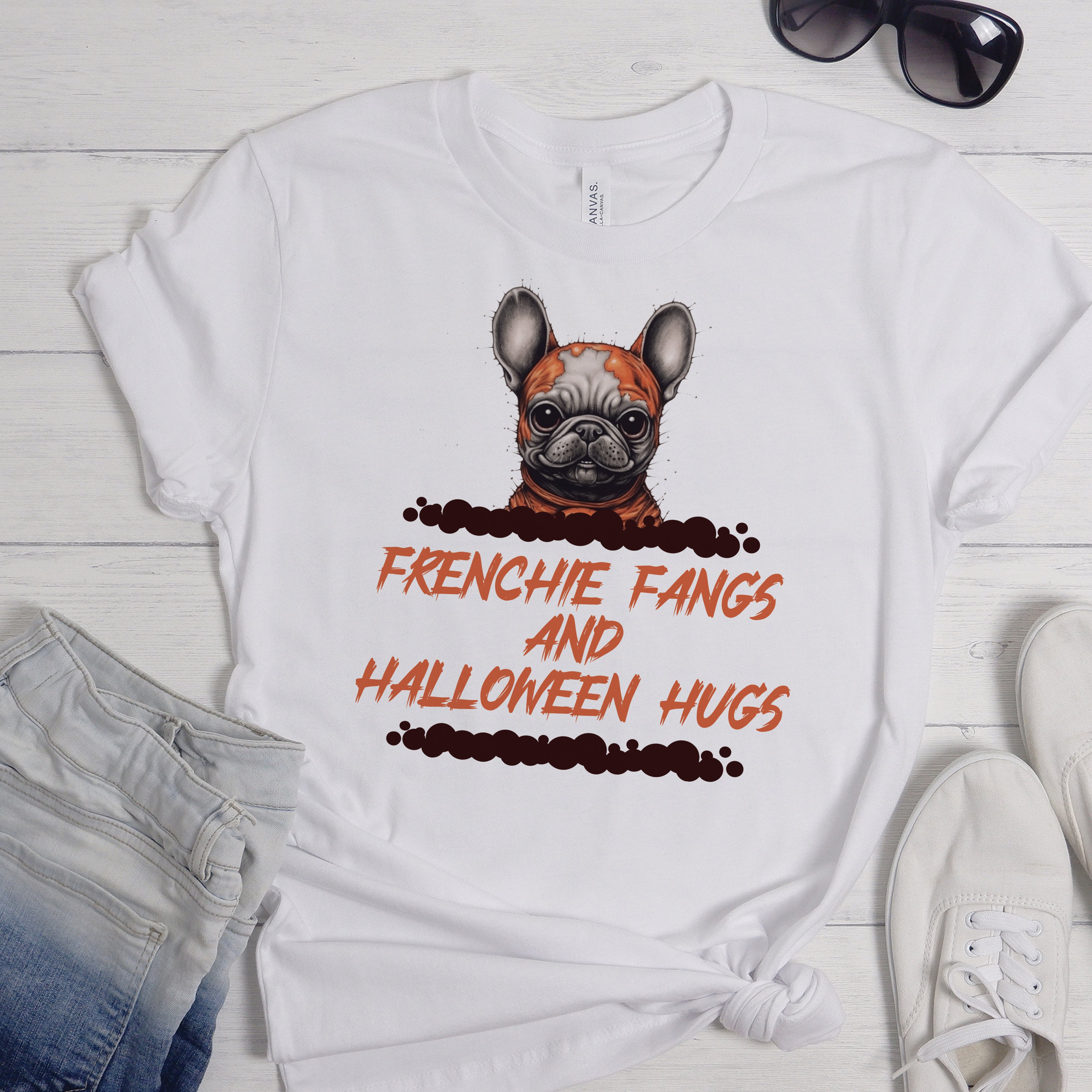 Frenchie Spooktacular - Comfy Unisex T-shirt Casual Wear | Trendy Style