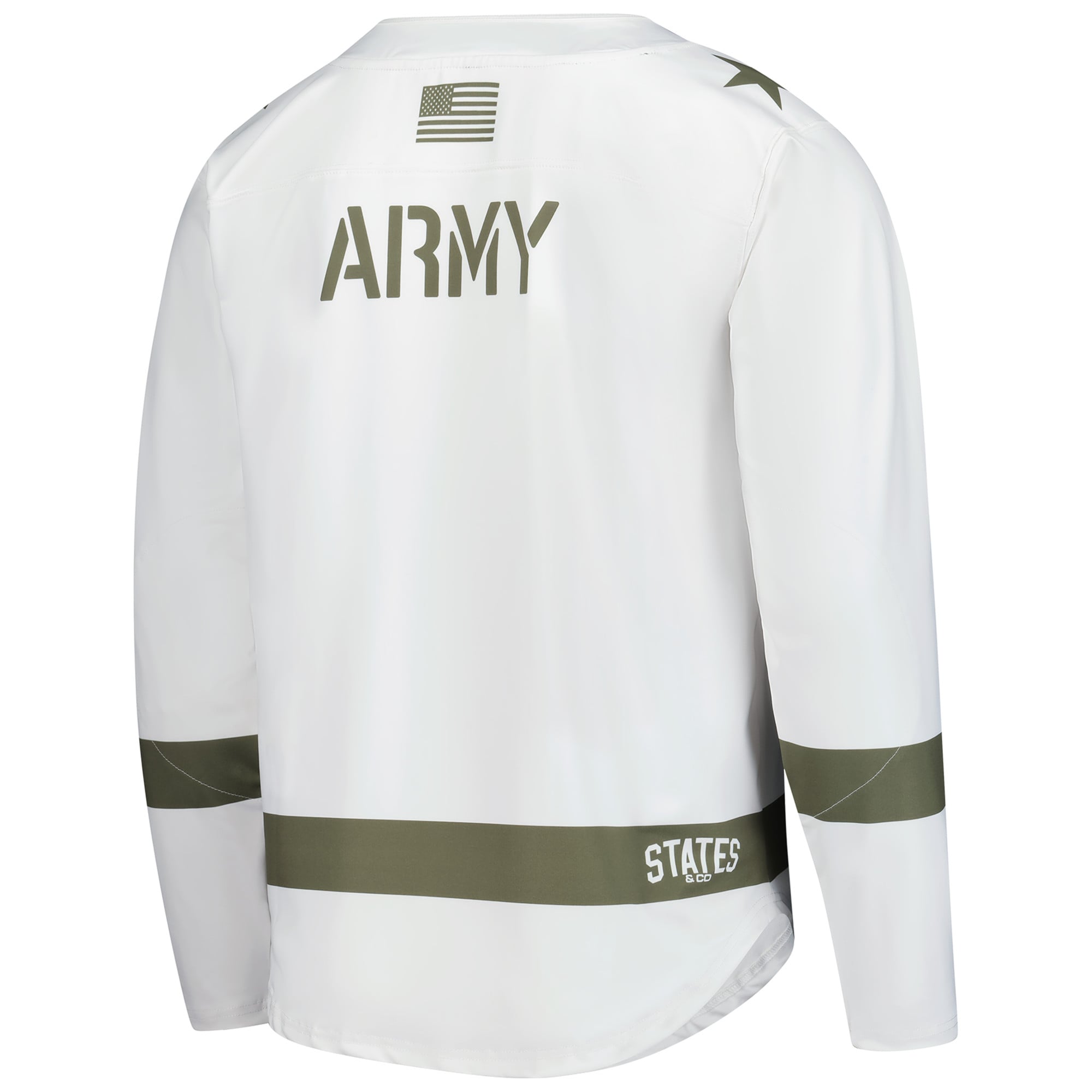 Army Black Knights Replica Hockey Jersey - White/Olive