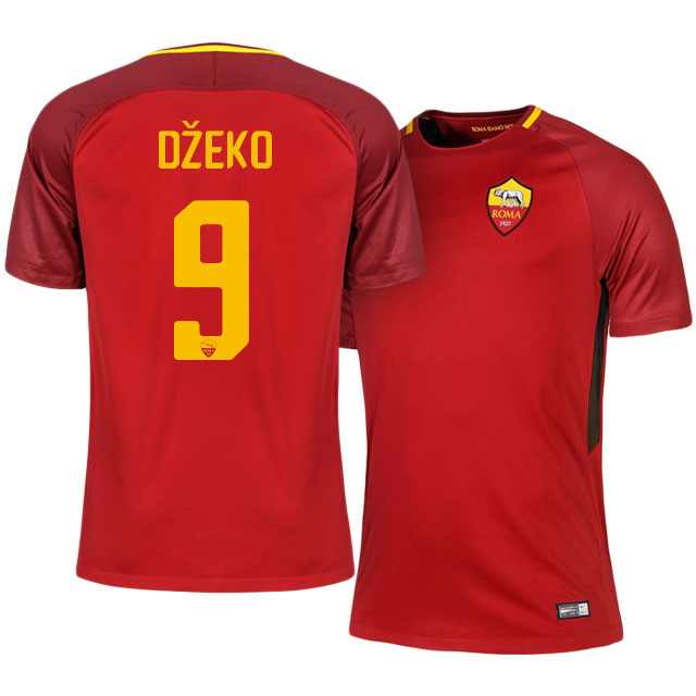 201718 Roma Home Edin Dzeko 9 Shirt - Official Replica 5191