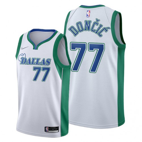 White DAL Luka Doncic #77 Jersey Basketball Jersey Basketball Jersey