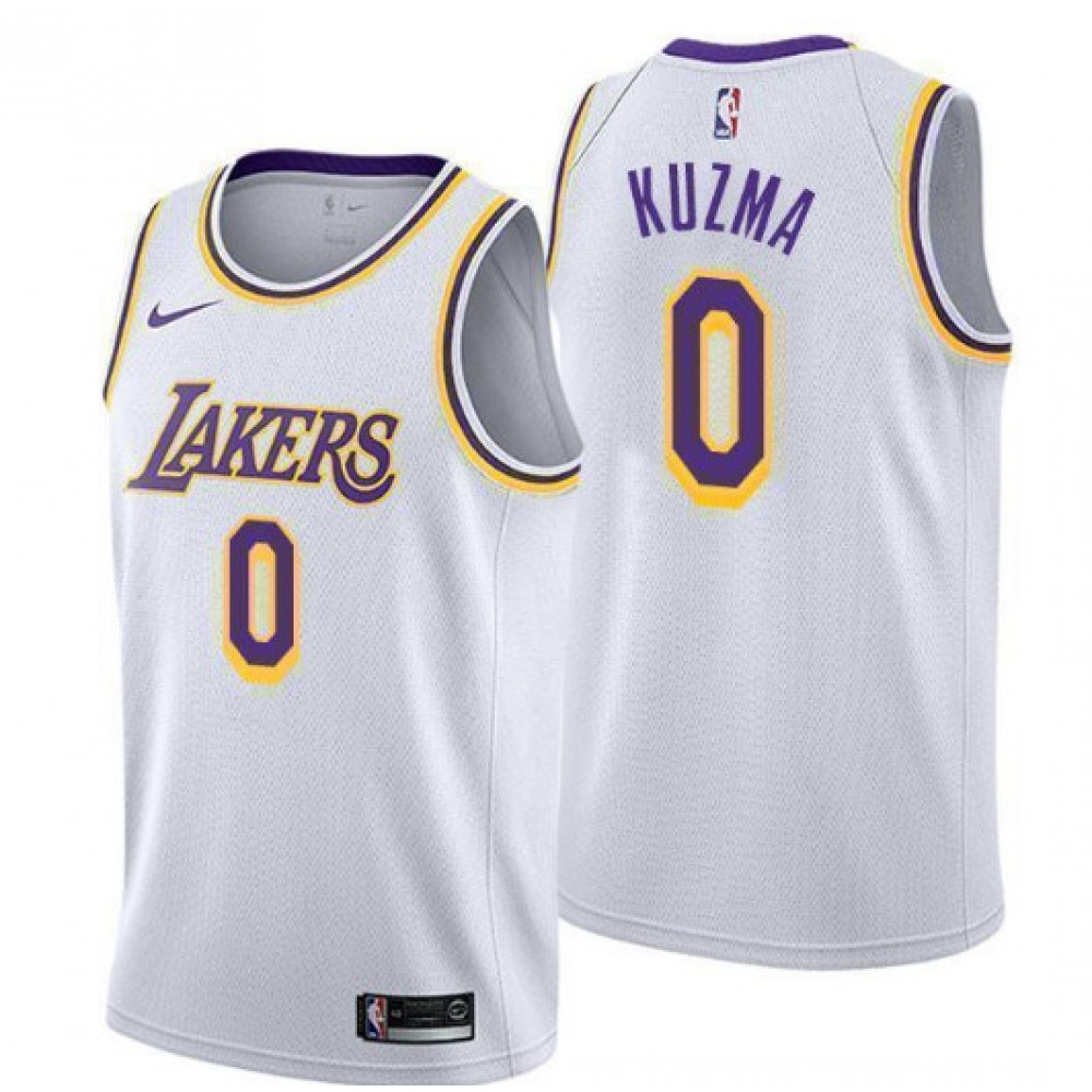 Premium Quality Men's LA Lakers #0 Kyle White Basketball Jersey