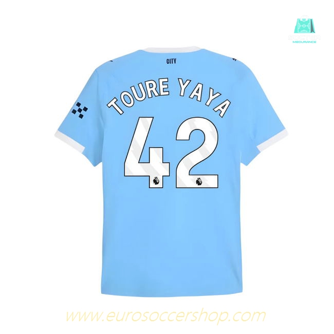 2025-2026 Man City Authentic Home Shirt (Toure Yaya 42)