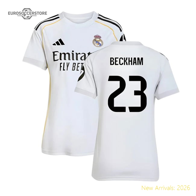 Professional-Grade 2025-2026 Real Madrid Home Shirt (Womens) (Beckham