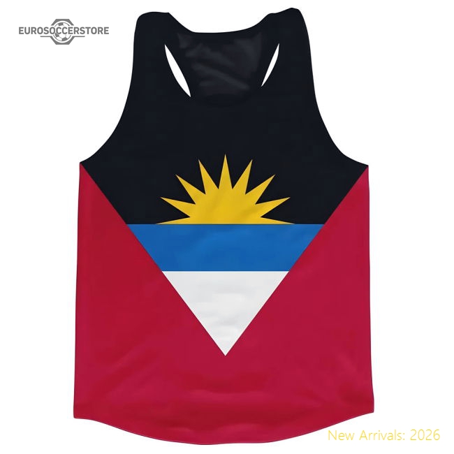 Antigua And Barbados Flag Running Vest - Match Quality - World Cup Edition