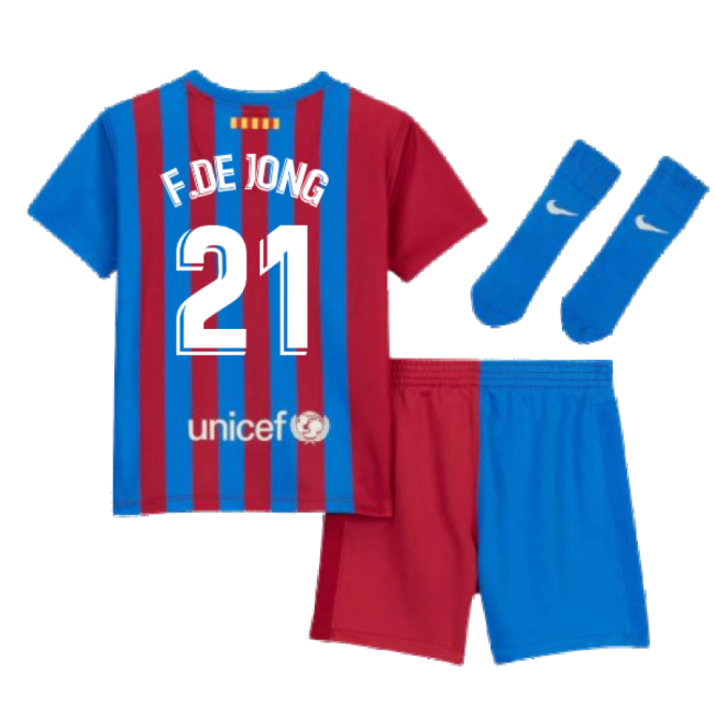 2021-2022 Barcelona Vapor Match Home Jersey Shirt (F.De Jong 21)